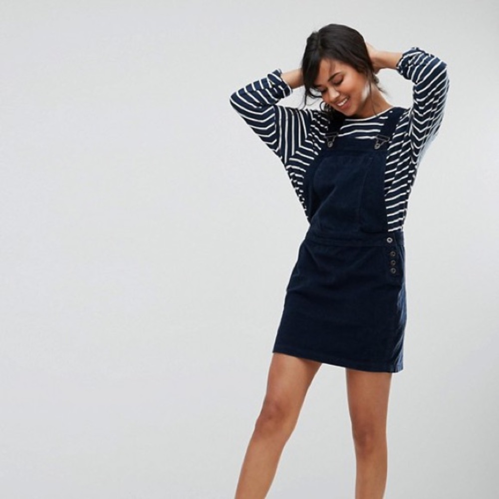 Jack Wills Dungaree dress (black size 6)